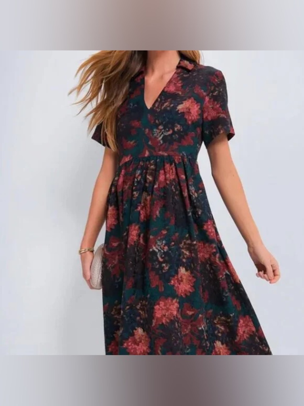 Tuckernuck Persimmon Floral Jacquard Adelaide midi pocket Dress NWT XL